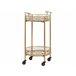 Beliani Carrito de cocina FARLEY Dorado