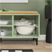 Banco Zapatero con Puertas Correderas de vidrio FSR115-GR SoBuy Verde
