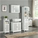 Armario pared con espejo Karlsøy MDF PVC Blanco