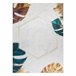 Alfombra lavable ANDRE 1150 Hojas monstera cubo 120x170 Blanco