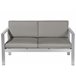 Beliani Banco Aluminio SALERNO 142x70 Gris