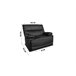 Sillón MASTER relax eléctrico de piel Negro