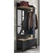Mueble recibidor con espejo MANCHESTER Negro/ Madera