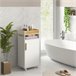 Armario de Baño Melamina de Madera, Haya kleankin Blanco
