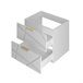 Mueble bajo lavabo 2 compartimientos encimera Aurora 80 Blanco