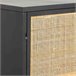 Aparador de metal y madera 2 puertas, Negro