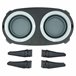 Well home comedero doble plegable para mascotas, silicona, antideslizante Gris