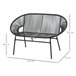 Silla de Ratán Acero, PE Negro