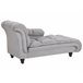 Beliani Chaise longue izquierdo Terciopelo LORMONT Gris Claro
