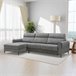 Chaise longue con cama ELIA Gris