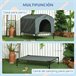Caseta para Perros Tela Oxford, Acero PawHut 