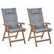 Beliani Conjunto plegable AMANTEA Gris Oscuro