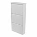 Zapatero Sokndal con 3 puertas abatibles metal 50 Blanco