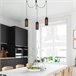 Lámpara colgante Marismo (3 luces) Metal Moderno Negro