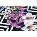 Alfombra lavable ANDRE 2300 flores zigzag 160x220 Negro
