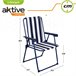 Silla plegable fija rayas marineras Aktive Garden Azul