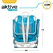 Silla mochila plegable aluminio Aktive Beach 5 posiciones Azul