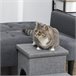 Escalera para Mascotas MDF, Lino sintético, Felpa, Algodón PP Gris