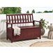 Beliani Banco Madera de acacia SOVANA Rojo