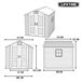 Caseta jardín ultrarresistente con ventana Lifetime uv100 214 Gris