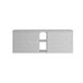 Mueble bajo lavabo compartimiento encimera Soline 140 Blanco