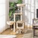 Árbol para Gatos Aglomerado de Madera, Felpa, Sisal PawHut Árbol para Gatos Aglomerado de Madera, Felpa, Sisal PawHut Beige