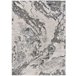 Alfombra abstracta efecto mármol con relieve AGATA - ATTICGO 80x150 Gris