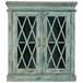 Aparador de madera y cristal con 2 puertas Azul