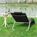 Tumbona de Jardín con reposacabezas extraíble OGS38-W SoBuy Negro