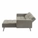 Chaise longue con cama FLO reversible 3 plazas gris Gris