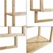 Estantería de pared Östra de 3 niveles con toallero bambú Natural
