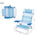 Aktive Pack de 2 sillas de playa plegables y reclinables Blanco/ Azul
