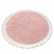 Alfombra BERBER 9000 circulo Franjas Bereber Marroquí Shaggy 160x160 Rosa