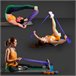 Banda de Resistencia Pilates 5 lb – 15 lb Cinta elástica Goma Fitness Gridinlux Morado