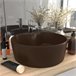 Lavabo lujoso con rebosadero cerámica Marron