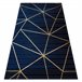 Alfombra EMERALD exclusivo 1013 glamour 120x170 Azul