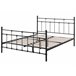 Beliani Cama con somier Metal LYNX 141x209 Negro