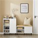 Banco Zapatero con Puertas Correderas FSR116-W SoBuy Blanco