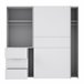 Armario NEVADA PLUS puertas correderas y 3 cajones 200x200cm Blanco