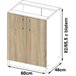 Armario de Cocina Independiente LIMA AKORD con 2 estantes 60 Blanco/ Madera