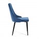 4x Silla tapizada capitoné de terciopelo SJ.054 Azul Marino
