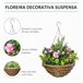 Planta Artificial PE, Mimbre, Espuma Outsunny, hogar - decoración Verde