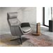 ANGEL CERDA Sillón giratorio reclinable piel gris oscuro ANGEL CERDA Sillón giratorio reclinable piel gris oscuro Gris
