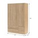 Armario 3 puertas efecto madera Roble