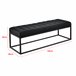 Banco Salta tapizado tela / metal 120x38 Gris