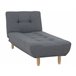 Beliani Chaise longue Poliéster ALSTEN Gris Oscuro