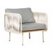 Beliani Conjunto longue SENISE Blanco/ Gris