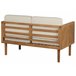 Beliani Sofá de jardín Madera de acacia BARATTI Beige