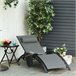 Tumbona Reclinable Aluminio, Texteline Outsunny Gris