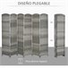 Biombo Polipropileno HOMCOM, hogar - decoración Gris
